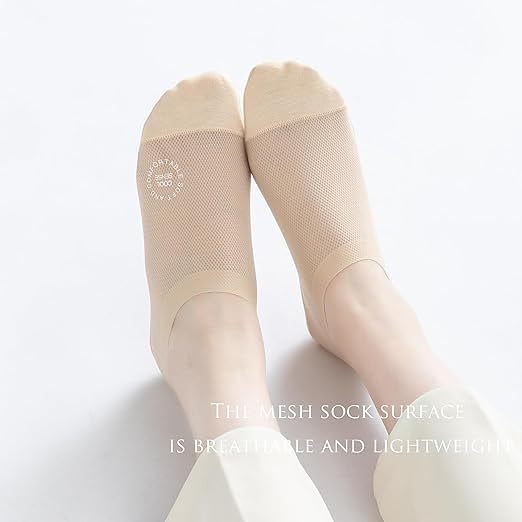 Ultra Thin Liner Socks Non Slip ComBed Cotton No Show Socks