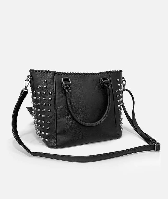 Black Large Cross Body Handbags With Rivets