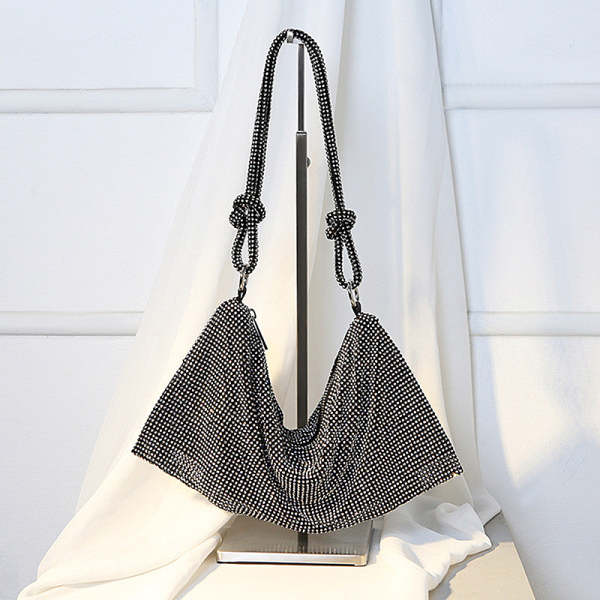 Ladies Evening Bag Clutch Shoulder Bag Small Sequin Purse Shoulder Bag Chain Bag for Wedding Party Disco