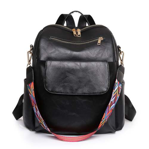 Ladies PU Leather Backpack Purses Multipurpose Design Handbags and Shoulder Bag PU Leather Travel Bag