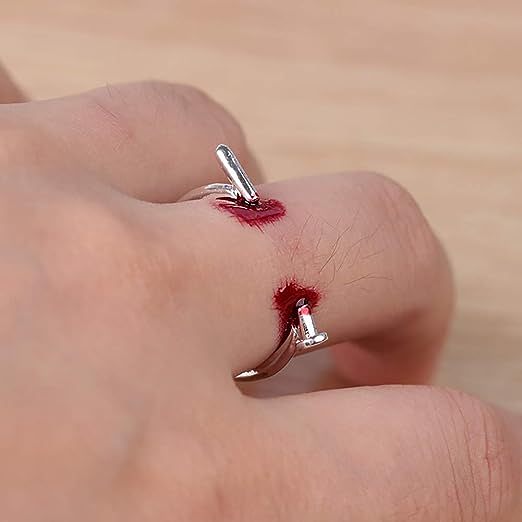 Wacky Halloween Spike Adjustable Open Ring