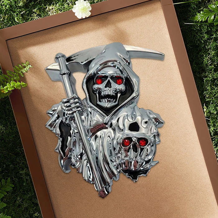 Grim Reaper 3D Peel and Stick Car Decal Emblem