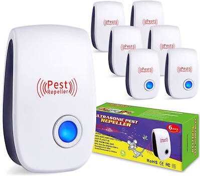 6-Pack: Ultrasonic Plug In Pest Repeller