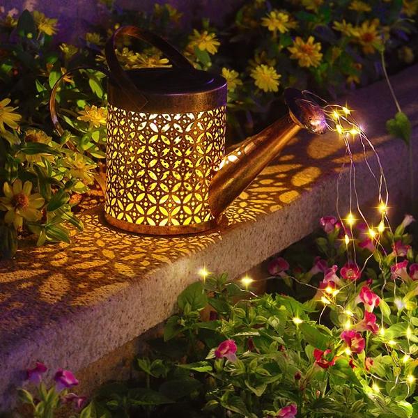 Solar-Powered Watering Can Light