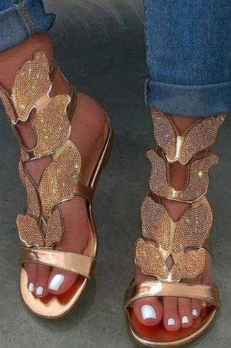 Casual Butterfly Silver Sandals Shoes