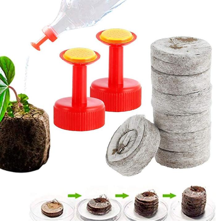 200pcs Inflatable Compressed Peat Pellet With Nutrients Seedling Nutrition Block