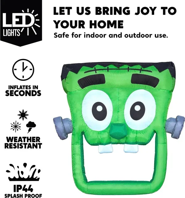4.3ft Halloween Inflatable Zombie Car Decoration