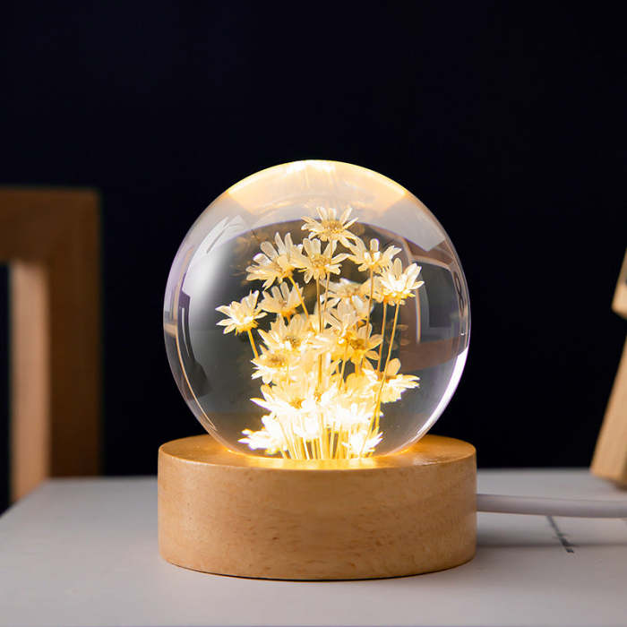 Crystal ball LED night light