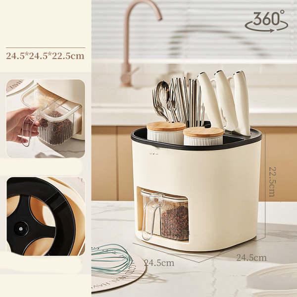 Large-capacity kitchen utensil holder.