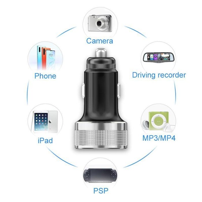 Dual USB Charging Car Cigarette Lighter