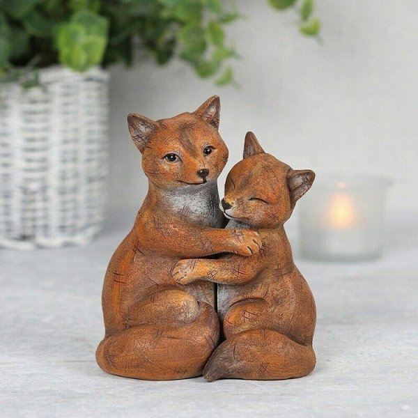 Animal Love Couple Cuddling Pair Figurine Ornament Home Decor