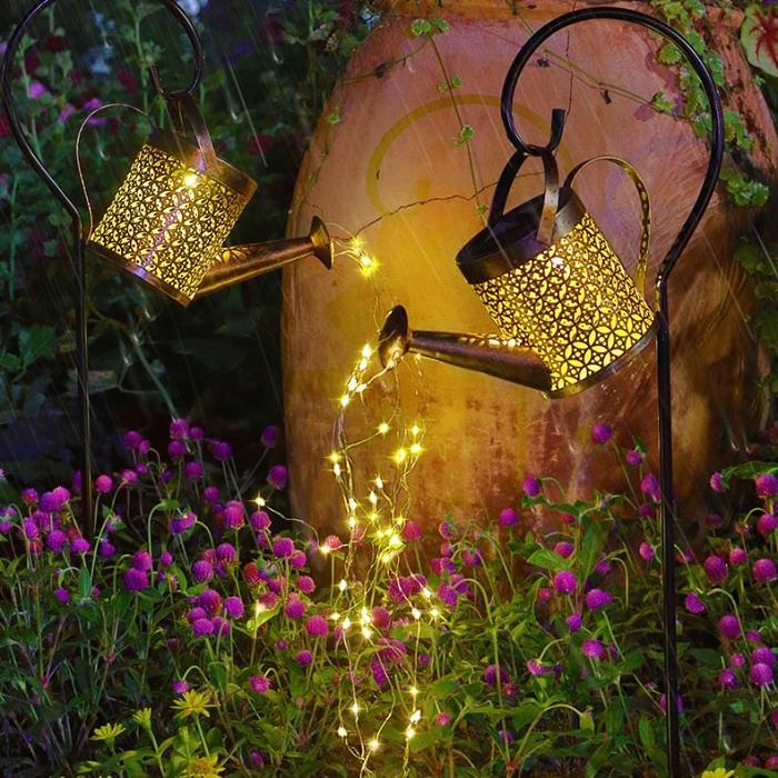 Solar-Powered Watering Can Light
