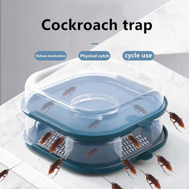 2PCS Reusable Household Cockroach Trap Box