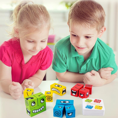 Thinking Training Children Face-Changing Rubik's Cube