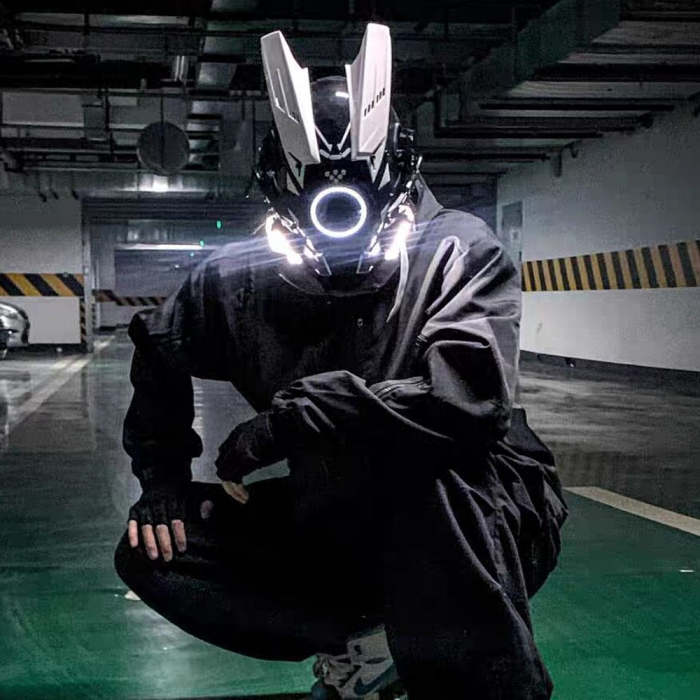 LED Sci-Fi Cyberpunk Helmet Mask (15 Styles) One Size Fits Most