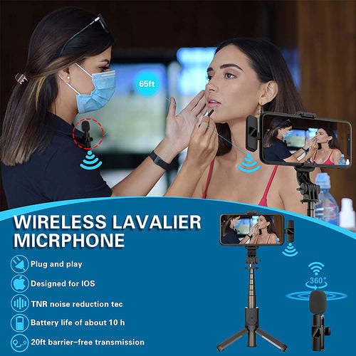 Wireless Lavalier Microphone for iPhone, Android