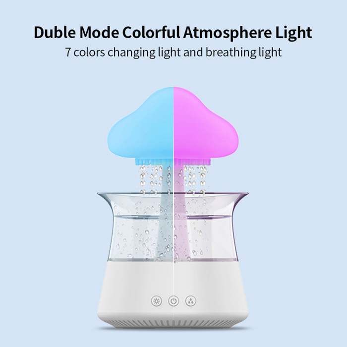 Rain Cloud Humidifier Raining Cloud Night Light Aromatherapy Essential Oil Diffuser with 7 Changing Colors Lights