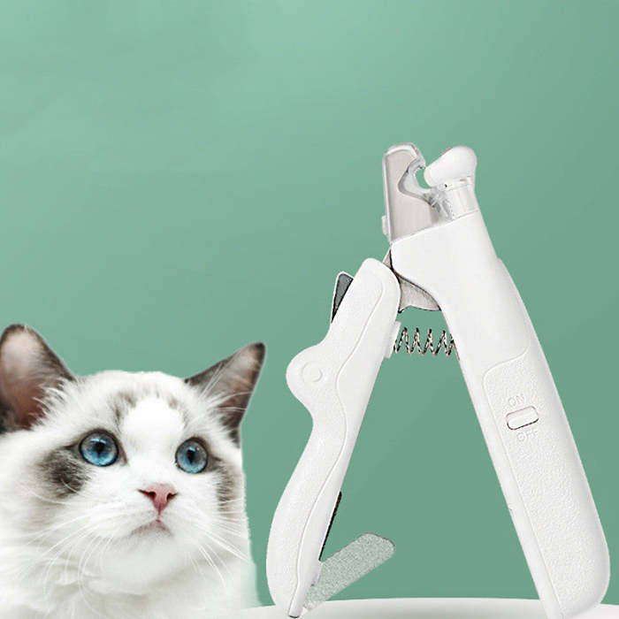 Pet nail clippers with LED light.