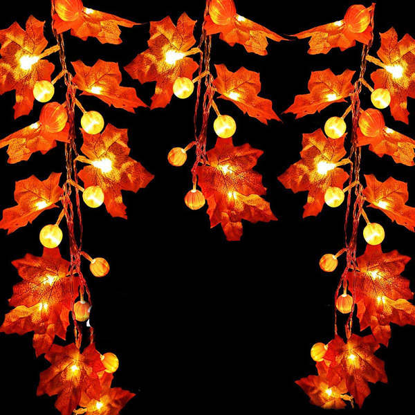 Maple Leaf String Lights Halloween Decoration