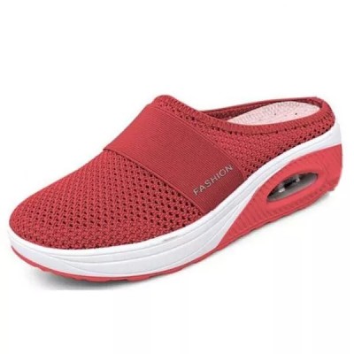 Women's breathable lightweight air cushion slip-on walking slippers