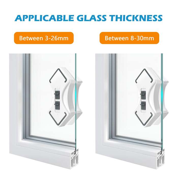 Double Sided Magnetic Window Cleaner Cleaning Tool with Safety Rope
