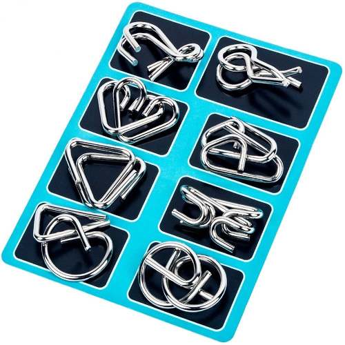 Stainless Steel Montessori Puzzle Mind IQ Test Toys (8pcs)