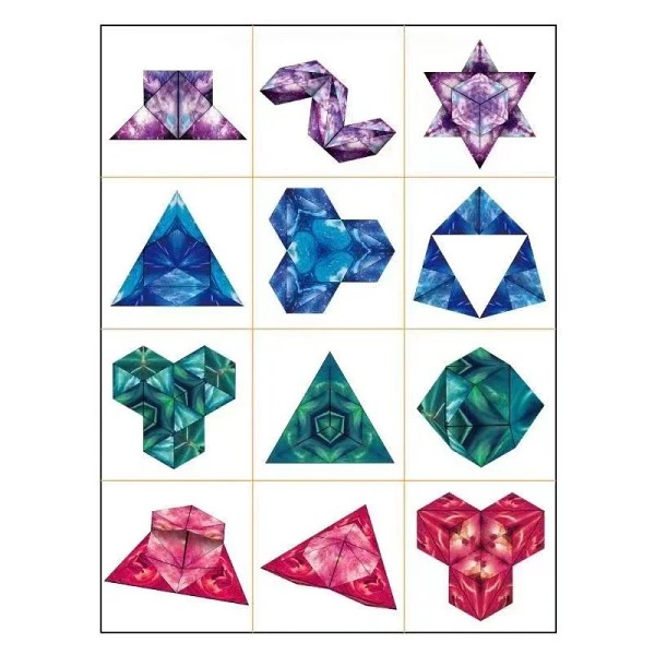 Variety Changeable Magnetic Magic Cube 3D Hand Flip Puzzle Toys Anti Stress Gift