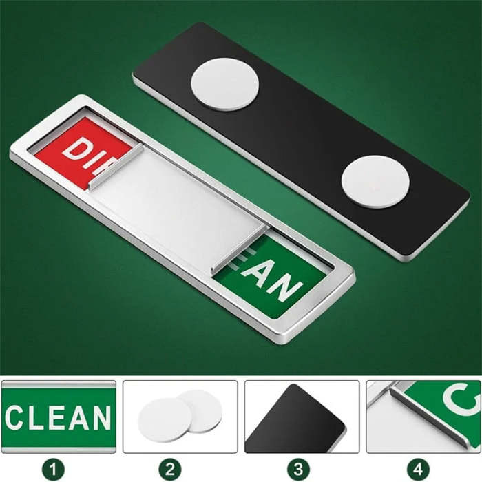 Clean Dirty Dishwasher Magnet Indicator Sign