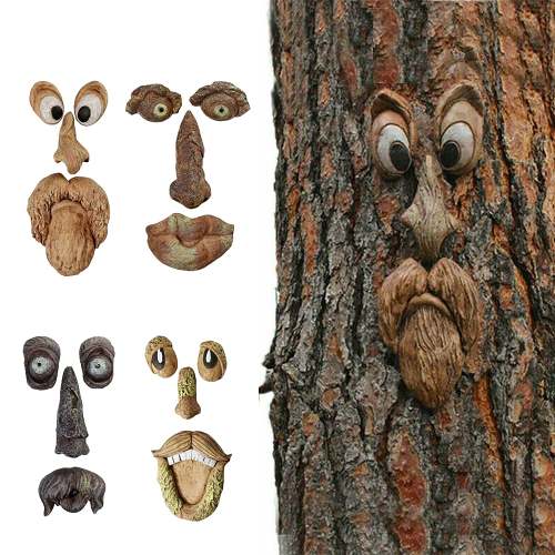 Resin Old Man Tree Hugger Bark