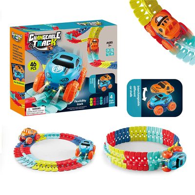 Changeable Track With LED Light-Up Race Car