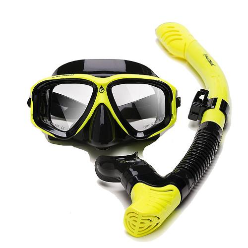 Diving Mask Snorkel Tube Set Anti Fog Swimming Goggles Snorkeling Gear With Dry Top Tube