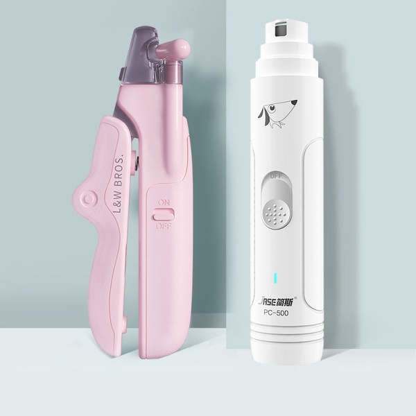 Pet nail clippers with LED light.