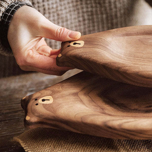 Cute Wooden Bear Serving Board