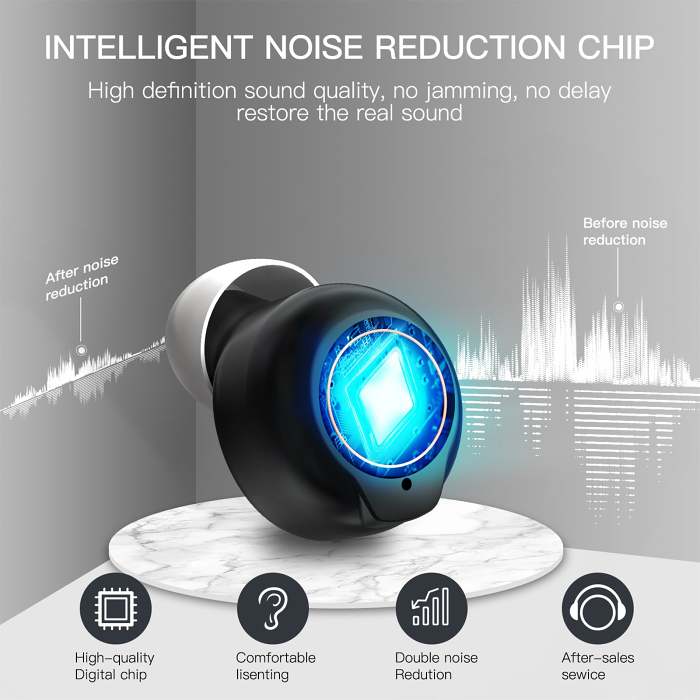 Hearing Amplifier Rechargeable Sound Amplifier for Seniors Noise Reduction Touch Screen Wear Regardless of Left Right