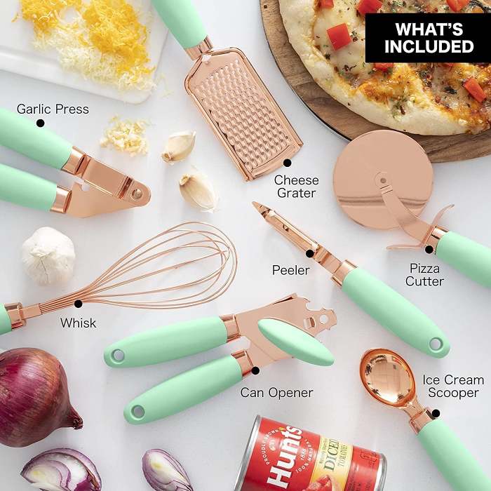 7-Piece Stainless Steel Kitchen Gadget Set.