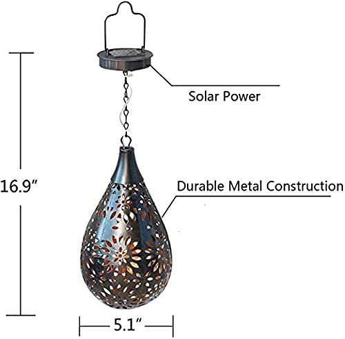 Solar-Powered Tear Drop Dangling Light
