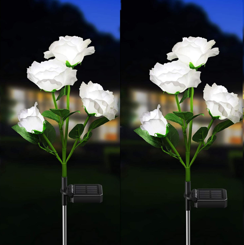 Beautiful Rose Solar Flower Garden Lights