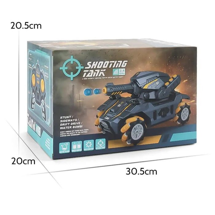 Gesture-Controlled RC Tank - Children's Remote-Control Car with Water Bomb Launcher and Gesture Sensing