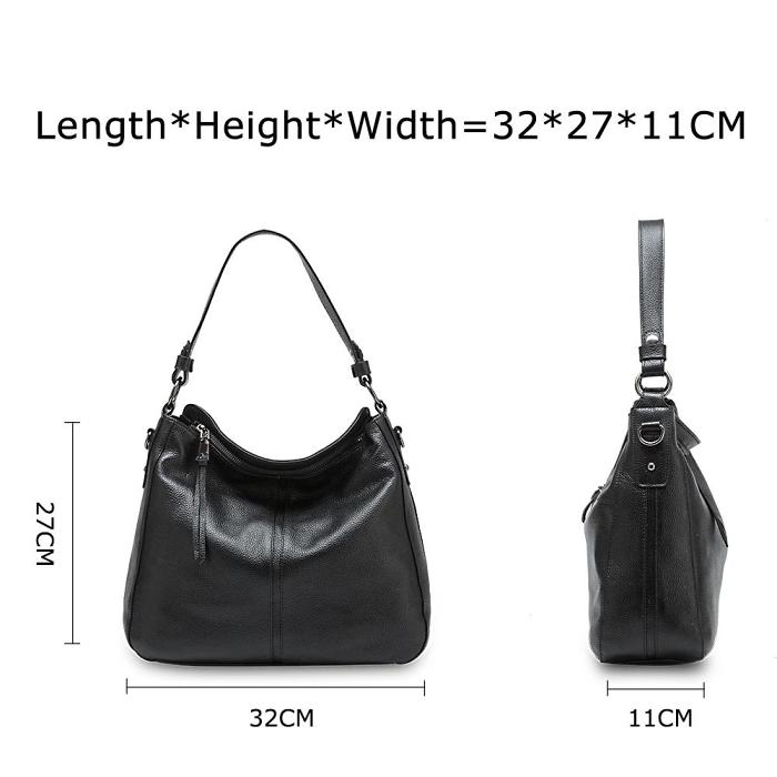 Leather Crossbody Hobo Handbag For Women