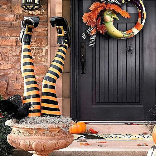 Witchs Legs Yard Stakes Halloween Decoration