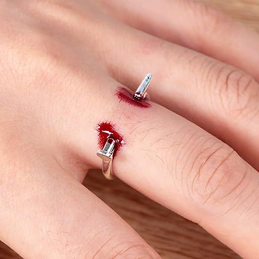 Wacky Halloween Spike Adjustable Open Ring