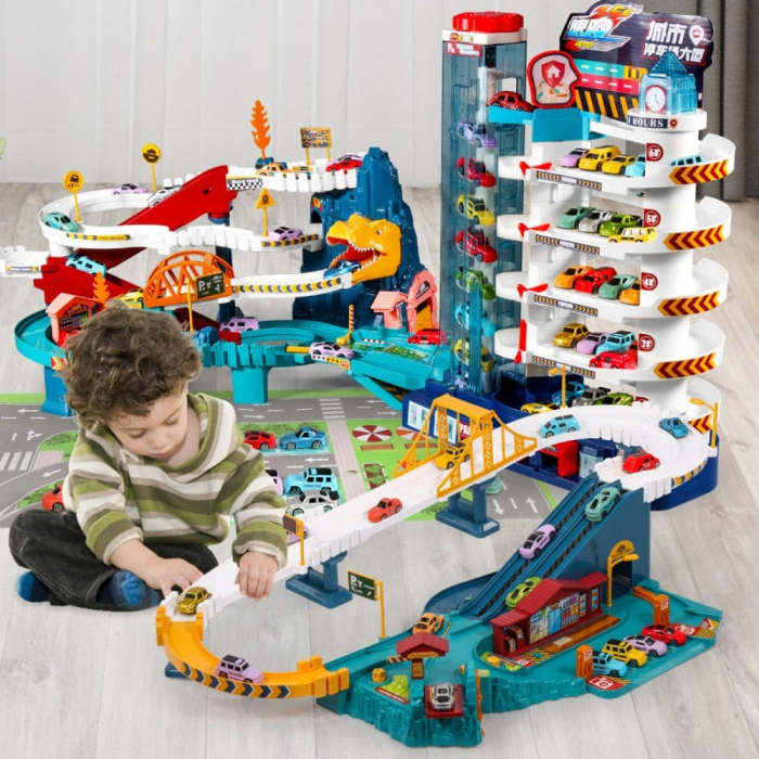 Dinosaur Mini Car Ramp Garage Playset (5 Options)