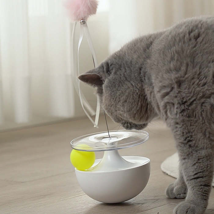 Self-Congratulating Cat Tumbler Toy