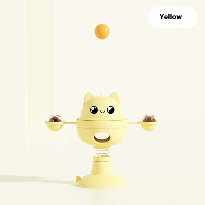 Suction Cup Rotatable Cat Toy.