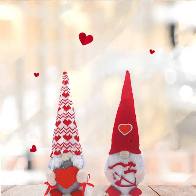 Valentine's Day Cupid Love Faceless Doll Window Decoration