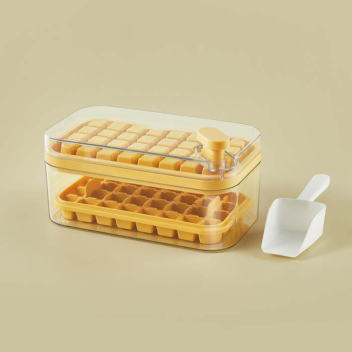 Ice Cube Maker with Storage Box and Lid