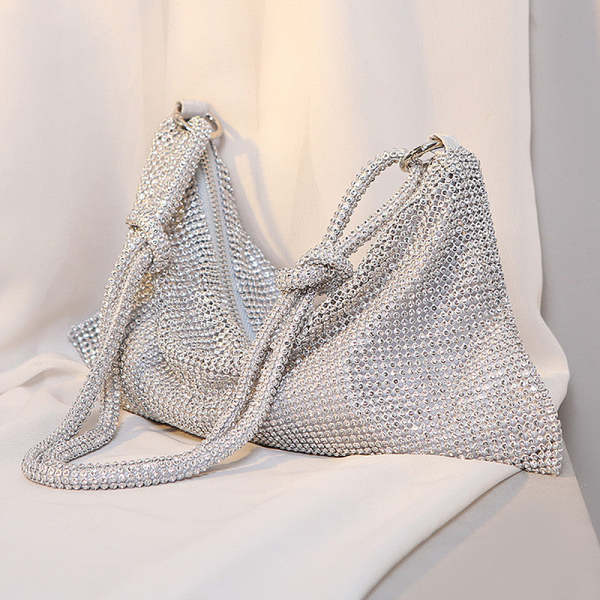 Ladies Evening Bag Clutch Shoulder Bag Small Sequin Purse Shoulder Bag Chain Bag for Wedding Party Disco
