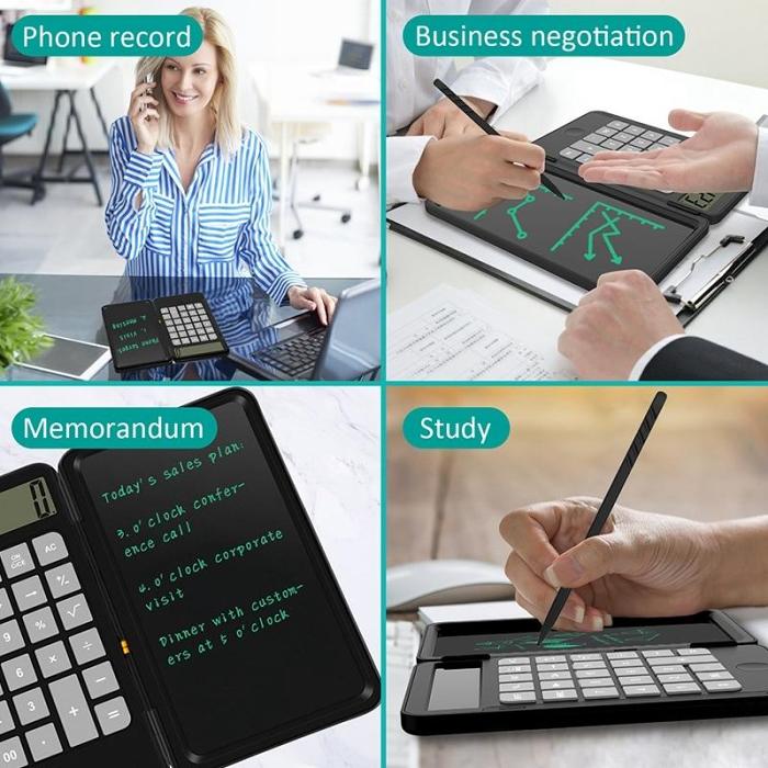 Calculator With Integrated Smart LCD Notepad