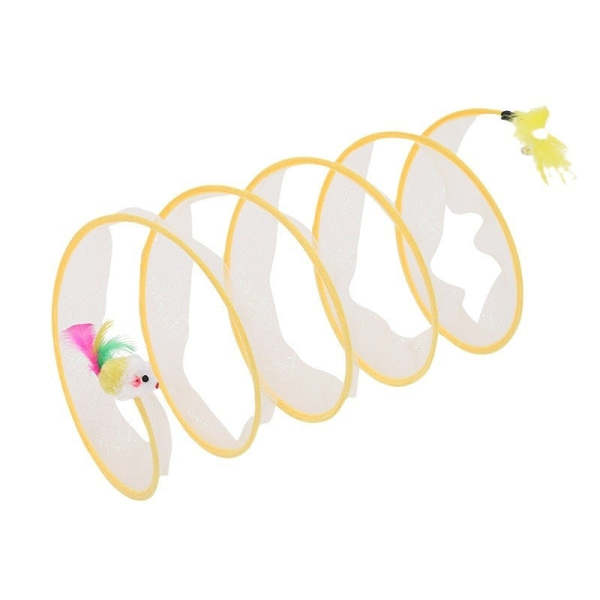 Foldable S-shaped cat tunnel.
