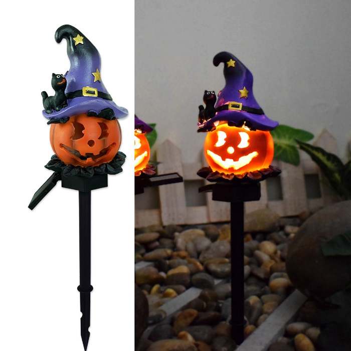 Witch Pumpkin Halloween Plug-In Floor Lamp